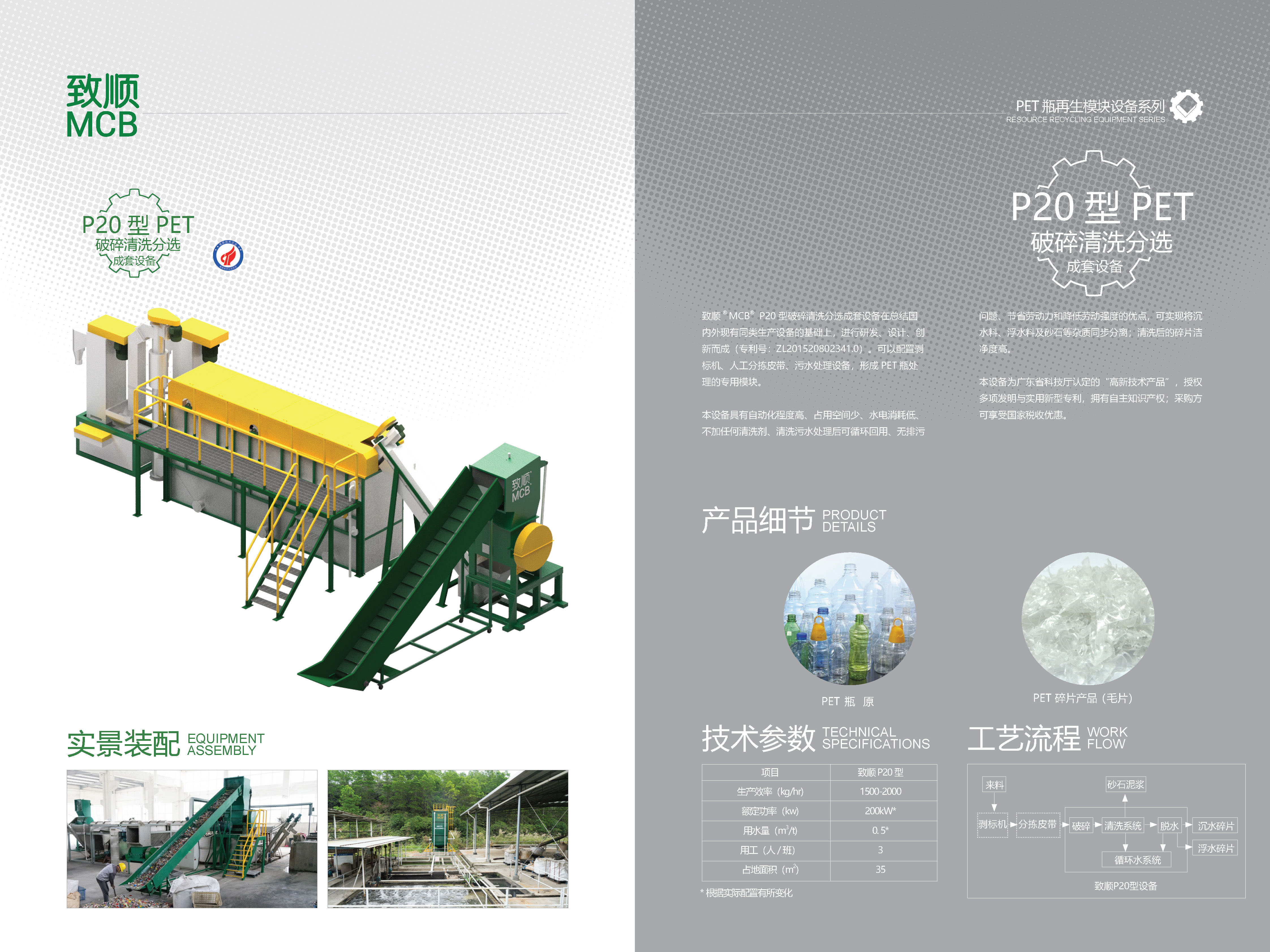 PET crushing and cleaning complete equipment
